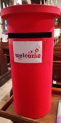 Red post box 